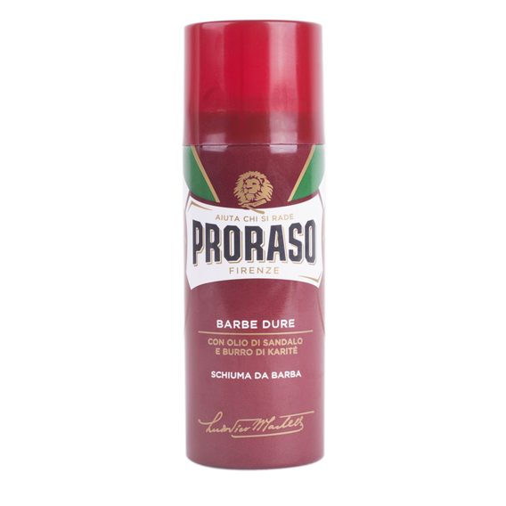 Cestovní vyživující pěna na holení Proraso Red - santalové dřevo (50 ml)