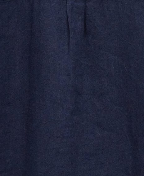 Barbour Hampton Relaxed Linen Shirt — Classic Navy