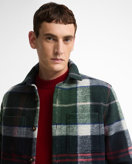 Barbour Woodlane Brushed Check Overshirt — Loch Tartan