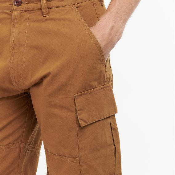 Odolné bavlněné kraťasy Barbour Essential Ripstop Shorts — Russet