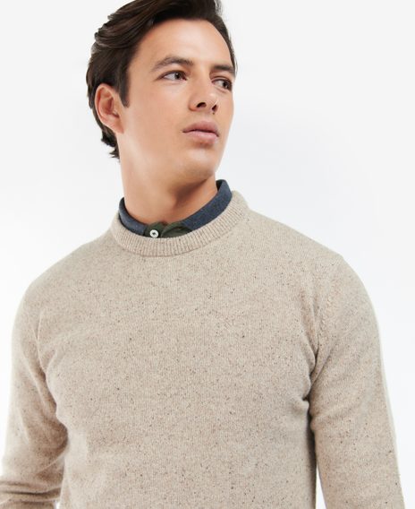 Barbour Tisbury Crew Neck Sweater — Stone