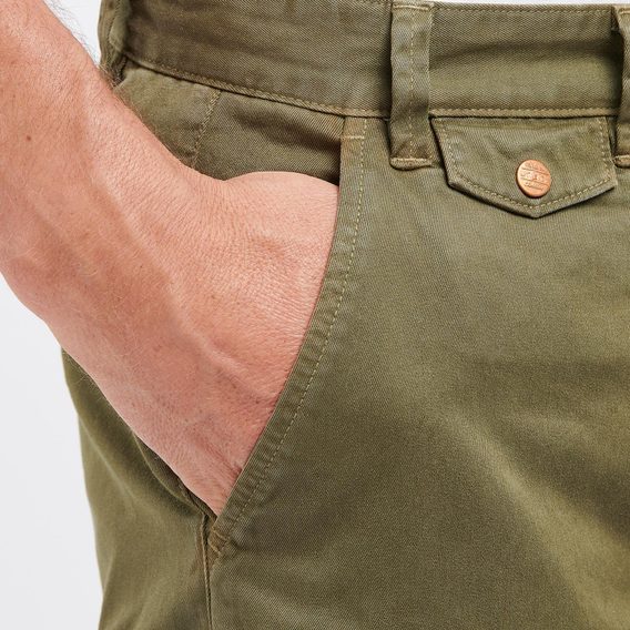 Jednobarevné kraťasy Barbour Neuston Twill Shorts - Ivy Green