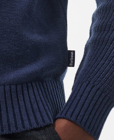 Barbour Steetley Roll-Neck Jumper — Classic Navy