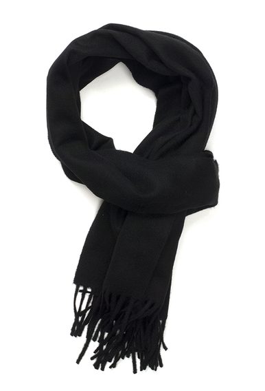 Joshua Ellis Brushed Cashmere Scarf — Black