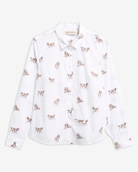 Barbour Brambles Tailored Shirt — Spaniel Print