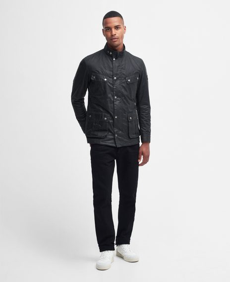 Barbour International Duke Wax Jacket — Sage