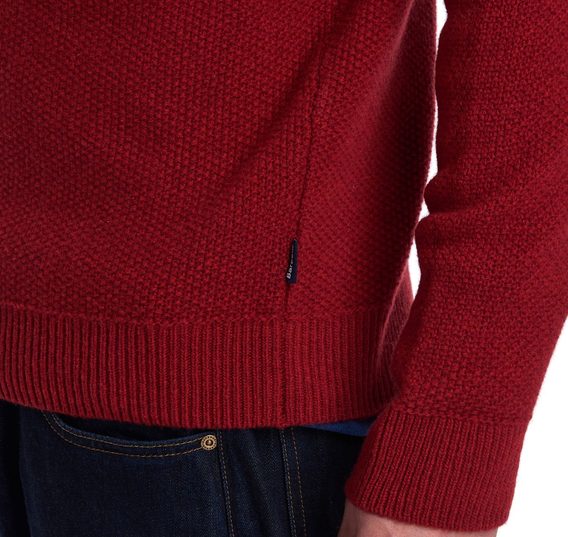 Svetr Barbour Crastill z jehněčí vlny - červený