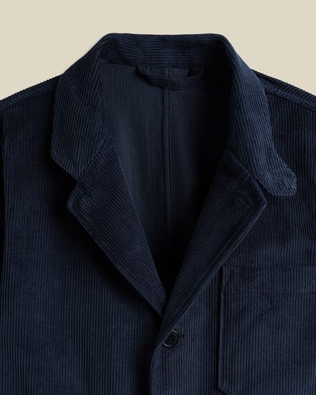 Portuguese Flannel Working Blazer Cord — Navy