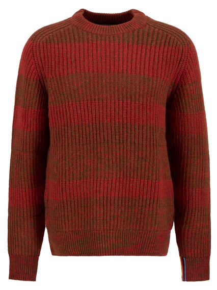 Barbour loves Paul Smith — Saddle Crew Neck Jumper Rosette Red