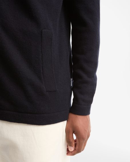 Barbour Bellam Knitted Cardigan — Navy