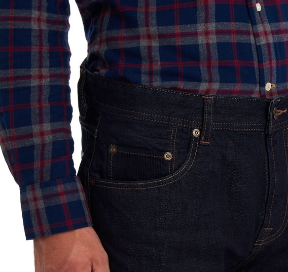Klasické džíny Barbour Rinse Wash Jeans - navy