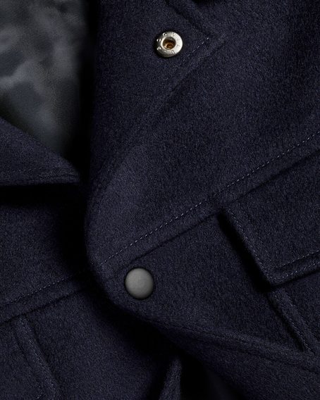 Charles Tyrwhitt Wool Harrington Jacket — Navy