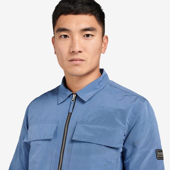 Overshirt se zapínáním na zip Barbour International Ray - Blue Horizon