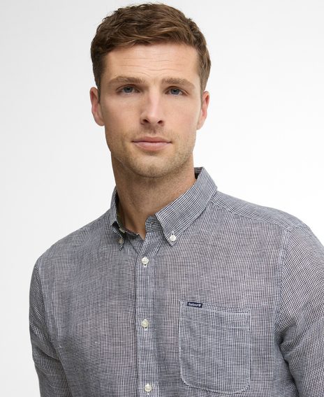 Barbour Linton Tailored Shirt — Dark Navy