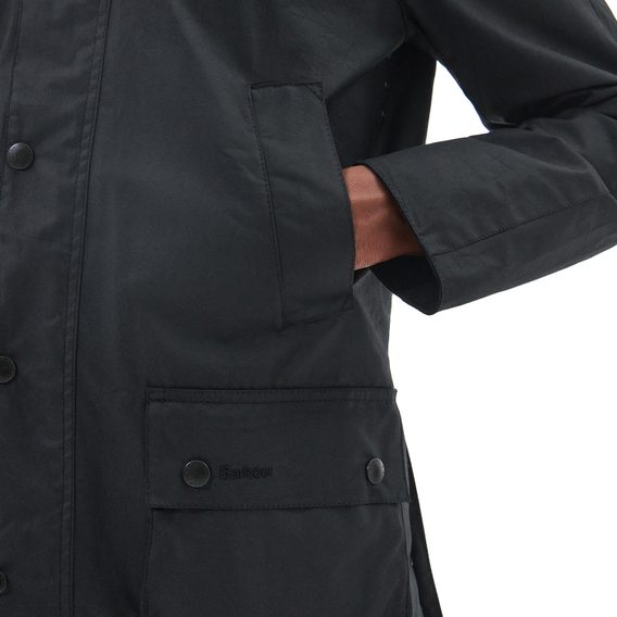 Barbour Ashby Wax Jacket — Black