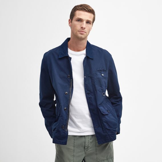 Barbour Cotton Salter Overshirt — Classic Navy