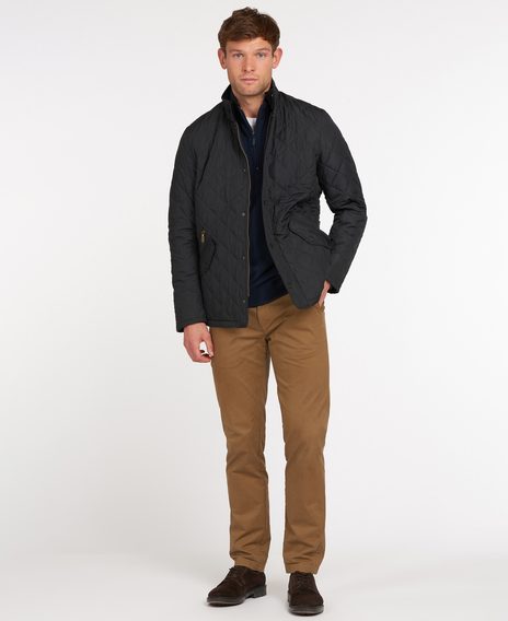 Barbour chelsea sportsquilt jacket black best sale