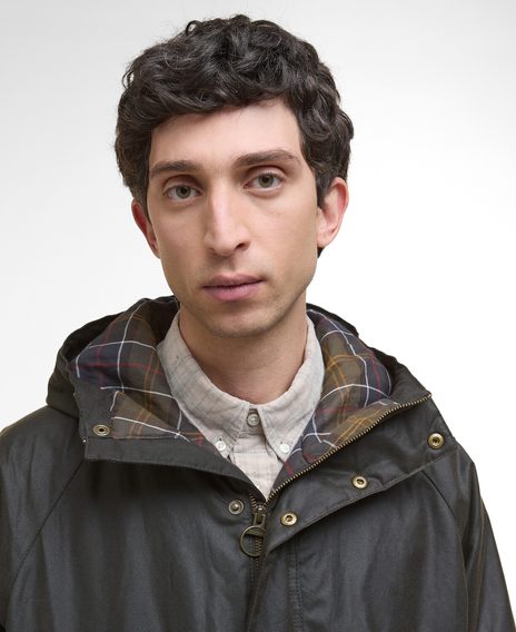 Barbour Bedale Waxed Parka — Olive