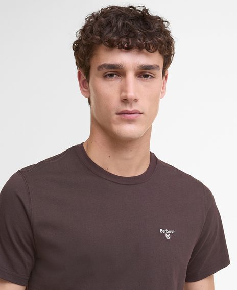 Barbour Essential Sports T-Shirt — Chocolate