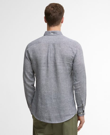 Barbour Linton Tailored Shirt — Dark Navy