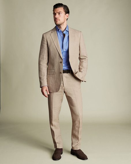 Charles Tyrwhitt Linen Jacket — Taupe