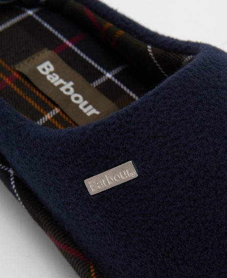 Barbour Hexham Slippers — Navy
