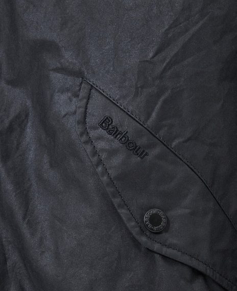 Barbour JBS Wax Flight Jacket — Classic Black