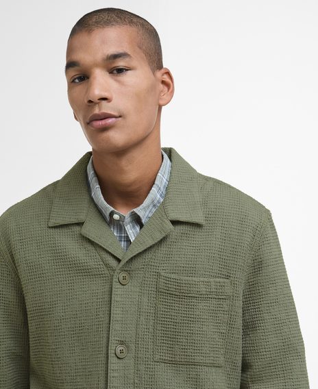 Barbour Sandwood Waffle Overshirt — Light Moss