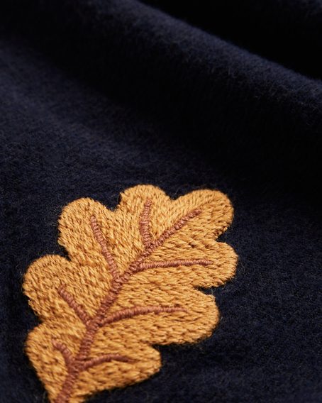Portuguese Flannel Embroidery Flannel — Navy