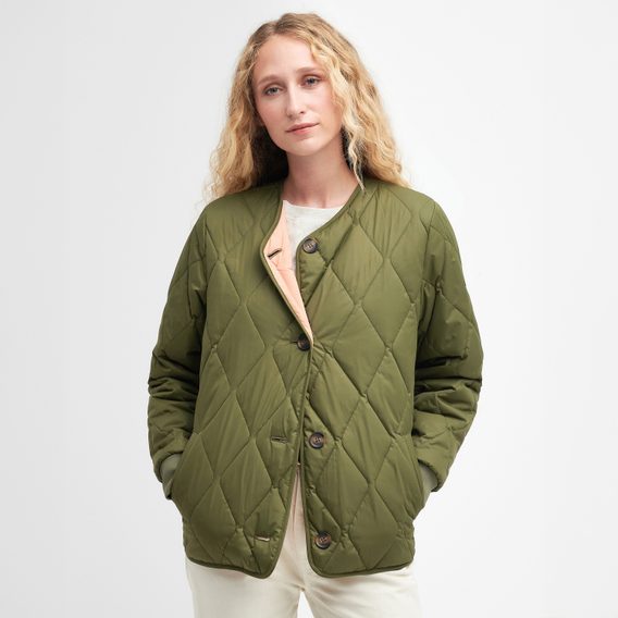 Barbour Bickland Quilted Jacket — Military Olive