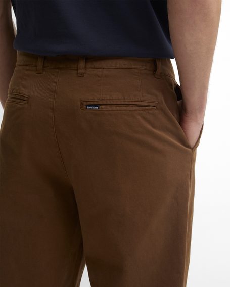 Barbour Stretch Cord Tailored Trousers — Dark Sand