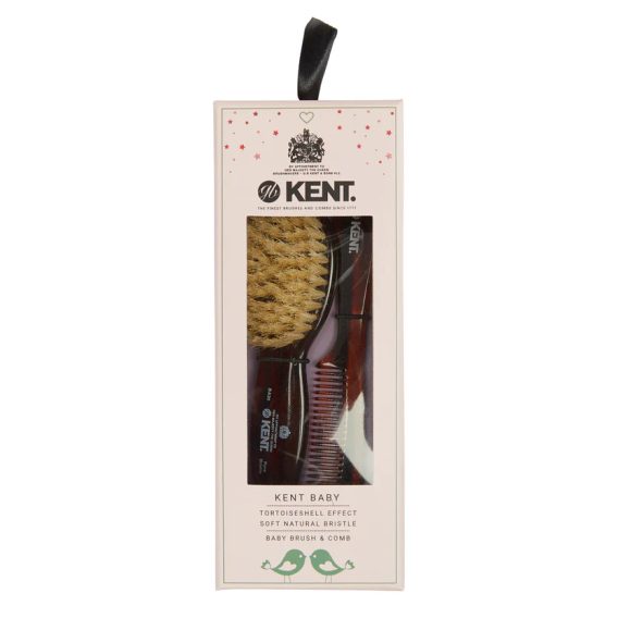 Kent BA30 — Tortoiseshell Effect Soft Bristle Baby Brush