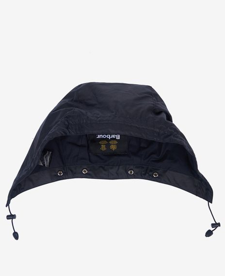 Barbour Waxed Cotton Plain Hood — Navy