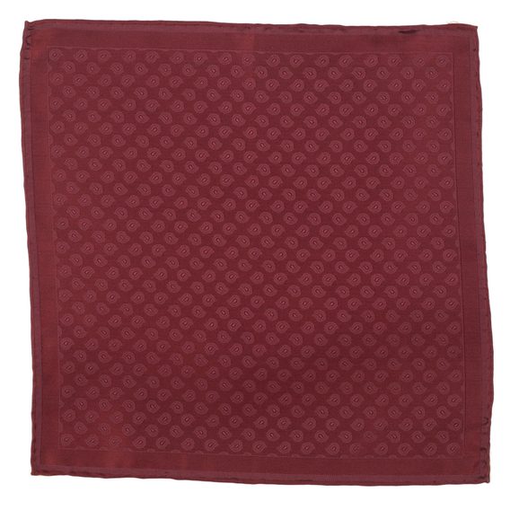 Vínový kapesníček s drobným paisley vzorem John & Paul