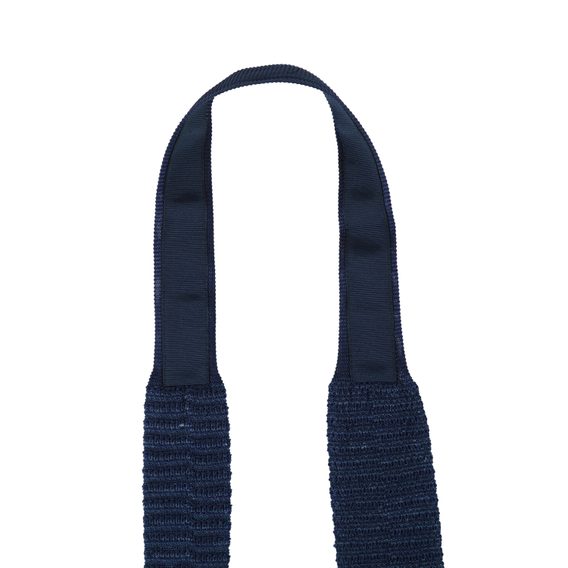 Námořnicky modrá pletená kravata z hedvábí a lnu