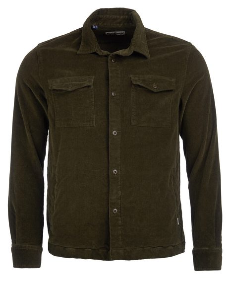 Manšestrová overshirt Barbour Cord - Olive
