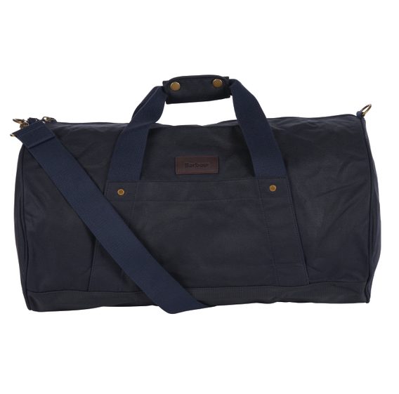 Voskovaná víkendová taška Barbour Essential Wax Duffle Bag - navy
