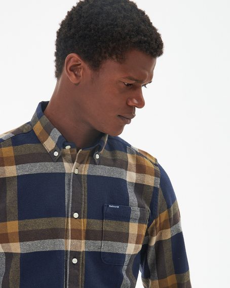 Barbour Folley Tailored Shirt — Classic Navy