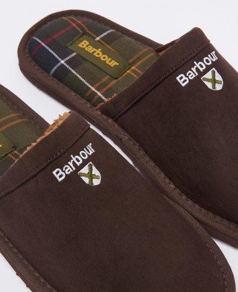 Barbour Everitt Mule Slippers — Brown