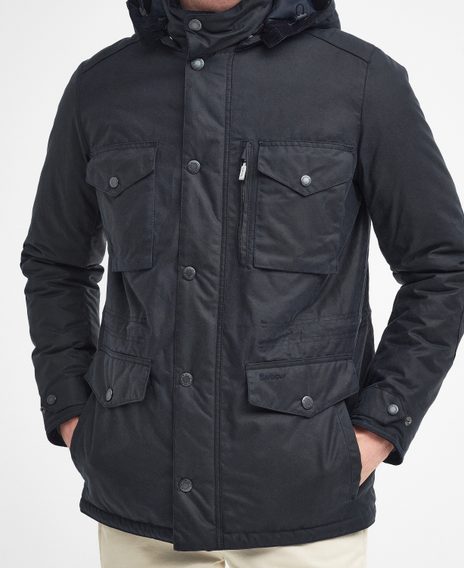Barbour Winter Sapper Wax Jacket — Navy