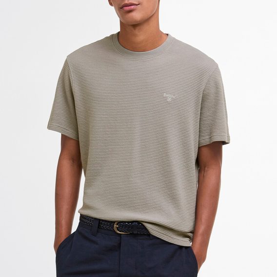 Barbour Platford Tailored Waffle T-Shirt — Concrete