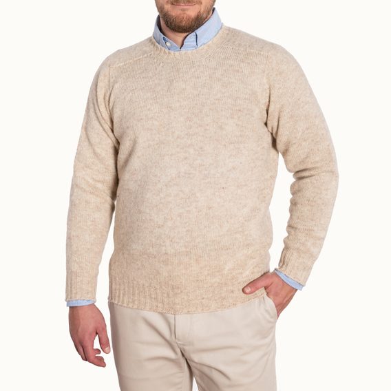 Jamieson's Saddle Shoulder Jumper — Stone