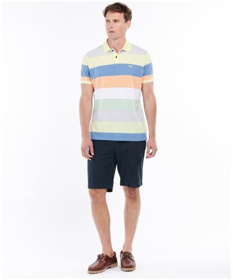 Едноцветни ленени къси панталони Barbour Linen Mix Shorts - City Navy