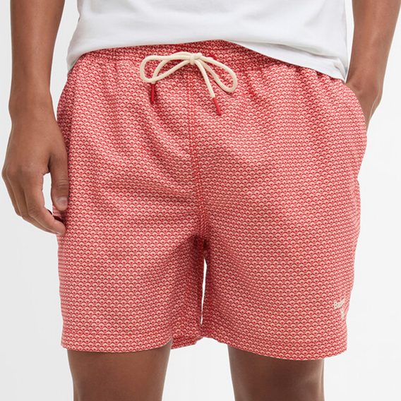 Barbour Shell Swim Short — Matte Red