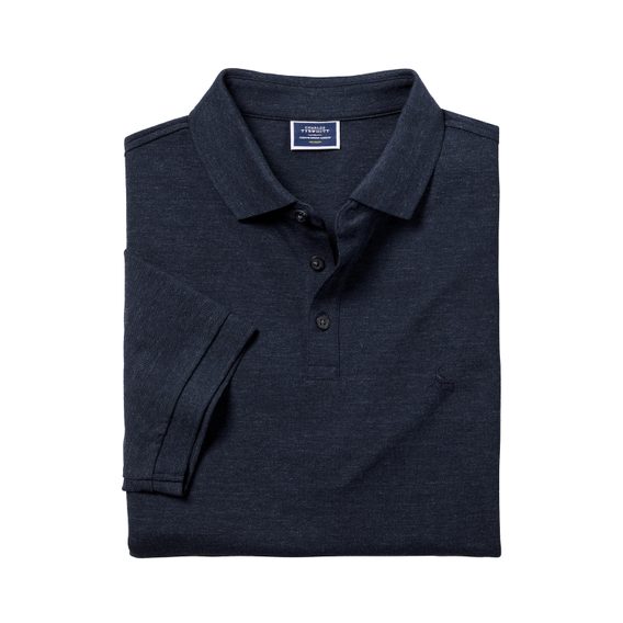 Charles Tyrwhitt Pique Polo — Navy Blue Melange