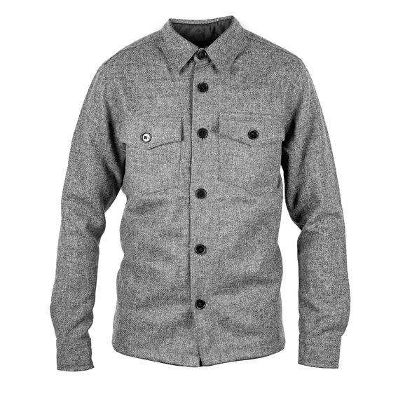 Vlněná bunda Portuguese Flannel Wool Field Jacket - šedá