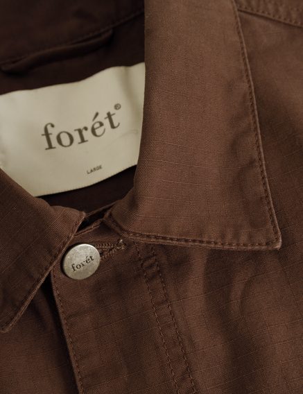 forét Amble Overshirt — Brown