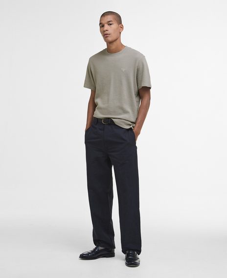 Barbour Platford Tailored Waffle T-Shirt — Concrete