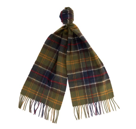 Barbour Wool/Cashmere Tartan Scarf — Classic Tartan
