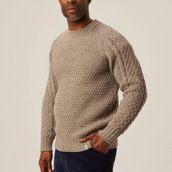 Peregrine Winston Crew Jumper — Oak